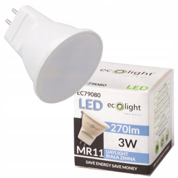 Żarówka LED Reflektorek MR11 3W 6500K Barwa Zimna