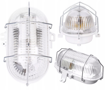 Oprawa Oświetleniowa OWAL z Siatką Metalową E27 IP44