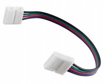 Złączka LED RGB 10 mm Dwustronna z przewodem 10 cm IP20 EcoLight
