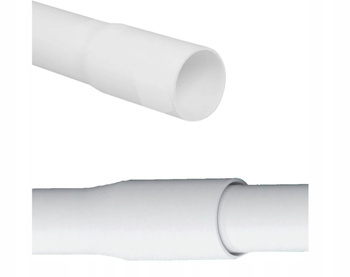 AKS Rura Elektroinstalacyjna Kielichowana 2m Średnica 16mm Biała