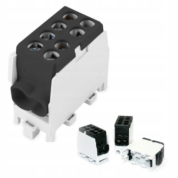 Blok Rozdzielczy Zacisk Odgałęźny 1,5-25mm² 130A Czarny