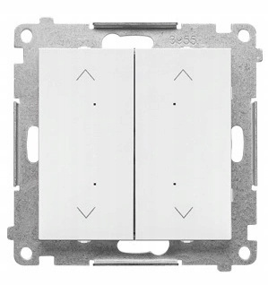 Simon 55 Łącznik/Przycisk Roletowy Podwójny Biały