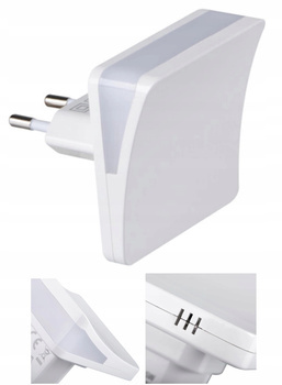 Kanlux Lampka Nocna LED do Gniazda Czujnik Zmierzchu HOFI 2lm Biała Ciepła