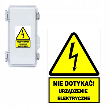 Tablica Znak NIE DOTYKAĆ URZĄDZENIE ELEKTRYCZNE 148x210