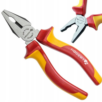 Szczypce Kombinerki Uniwersalne Izolowane Proste 160mm 1000V VDE Hoegert