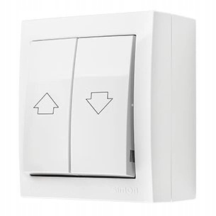 SIMON AquaClick Przycisk Żaluzjowy Natynkowy BIAŁY