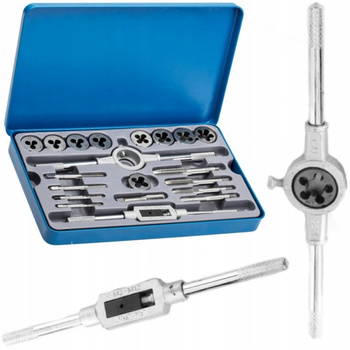 Zestaw Gwintowników Narzynek Do Gwintowania 20 Elementów M3 - M12 HSS