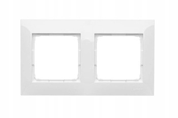 SIMON 54 Ramka Podwójna 2-krotna do Puszek Karton-Gips Biała