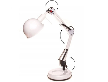 KANLUX Lampka Biurkowa Szkolna Biały PIXA 230V 40W E14 19300