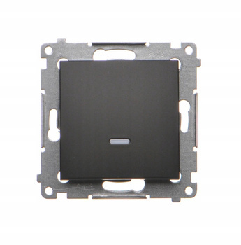SIMON 54 Włącznik Pojedynczy Podświetlany Czarny