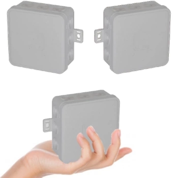 VIPLAST Puszka Natynkowa Hermetyczna Na Klik IP54 75x75x41mm Popiel 3szt