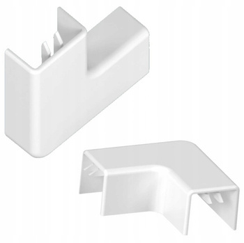 Łącznik kątowy do kanałów kablowych korytek LK 18x50mm Biały