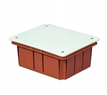 Puszka podtynkowa instalacyjna Pomarańczowa z pokrywą 158x127x70