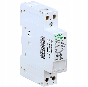 VCX Cewka Stycznik Modułowy na Szynę 2NO 1P 25A 230V