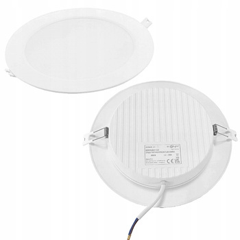 Lampa LED Oprawka Wpuszczana Podtynkowa Okrągła Oczko 18W 4000K Neutralne