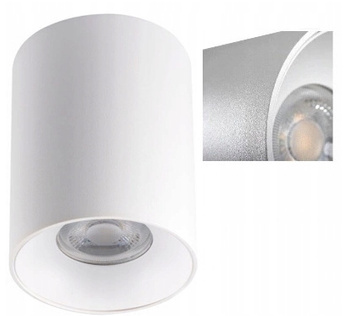 KANLUX Lampa Sufitowa LED Oprawa Natynkowa Tuba Spot RITI GU10 10W Biała