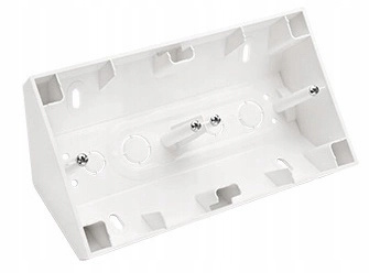 Simon 55 Puszka Natynkowa Narożna 2-Krotna Biała Mat do ramek