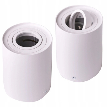 Oprawa Halogenowa Sufitowa Natynkowa Okrągła Biała 230V IP20 GU10