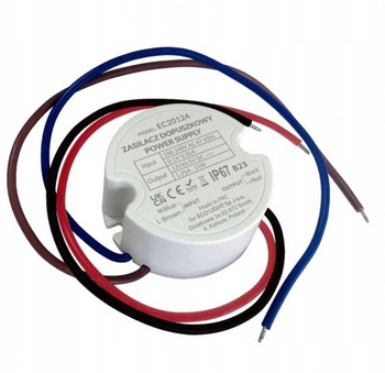 Zasilacz LED Do puszki fi60 0,83A 10W 12V IP67 Do Taśm LED