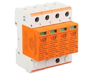VCX Ogranicznik Ochronnik Przepięć klasy L1 T1T2 (B+C) 4P 6 kA