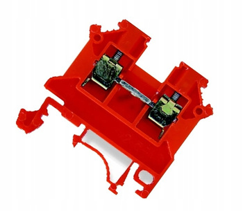 Złączka Szynowa Gwintowa 4mm2 32A na szynę TS32 TS35 czerwona SIMET