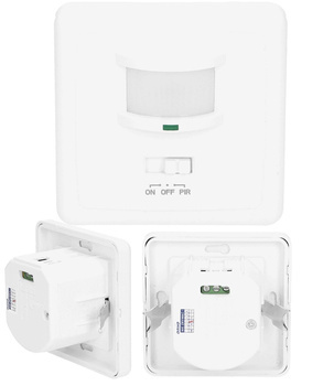 Podtynkowy Czujnik Ruchu do Puszki Dopuszkowy LED IP20 160 st. 9 m Biały