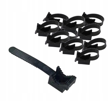 Opaska Uchwyt Paskowy do Kabli Przewodów Czarny UP-22 UV 25 szt.