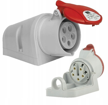 Gniazdo Stałe Siłowe 16A 5P 400V IP44