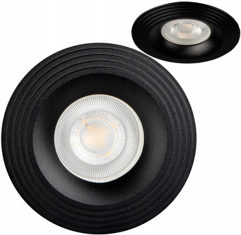 Kanlux Oczko Sufitowe LED Pierścień Dekoracyjny 10W GU10 LIGLO DSO Czarne