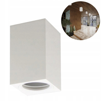 Oprawa Halogenowa Sufitowa Natynkowa Kwadratowa LED Gwint GU10