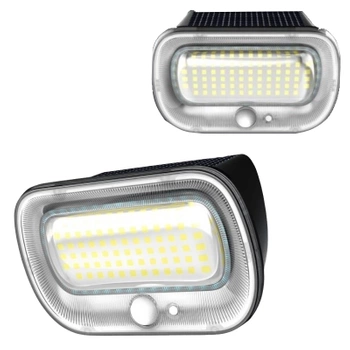 Lampa Solarna LED Kinkiet z Czujnikiem Ruchu Zmierzchu Oprawa Elewacyjna