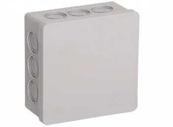 VIPLAST Puszka Natynkowa Hermetyczna 12-Wlotowa 86x86x40 mm Popiel 1szt