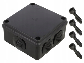 Puszka Hermetyczna Natynkowa Instalacyjna 100x100x50 Czarna UV IP65 PAWBOL