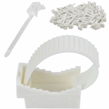 Opaska Uchwyt Płaski Kablowy 14-30mm 500V UP-30 100 szt. Biały