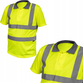 FELIX Polo Koszulka Robocza Ostrzegawcza Żółta Odblaskowa Poliester 3XL 58