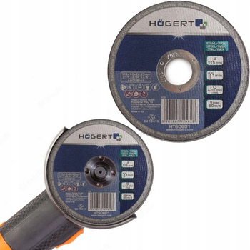 HOEGERT Tarcza Korundowa Do Cięcia Stali Metalu INOX 115 x 1.0 x 22.23 mm