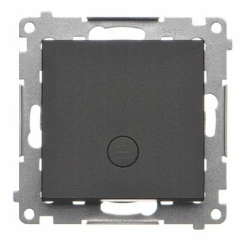 Simon 55 Przycisk Pojedynczy Zwierny Podświetlenie LED Podtynk Czarny Mat