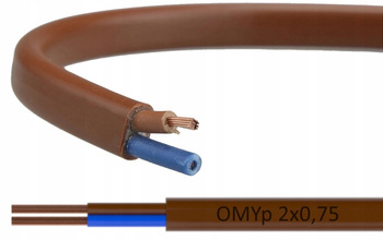 Przewód OMYp 2x0,75 linka elastyczna płaska Brąz