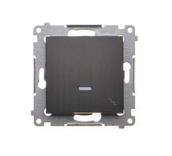 SIMON 54 Włącznik Pojedynczy Łącznik Schodowy Podświetlany LED CZARNY MAT