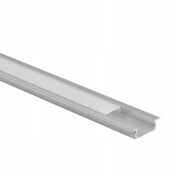 Profil Podtynkowy Aluminiowy Anodowany do Taśm LED + Klosz Mleczny 1m