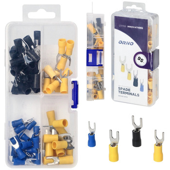 Końcówka Kablowa Widełkowa Izolowana Końcówki do Kabli Zestaw M4-M6 95 szt.