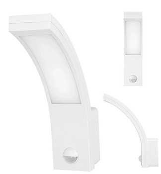 Hermetyczna Lampa Ogrodowa LED PIRYT 10W Czujnik Ruchu Zmierzchu Biała