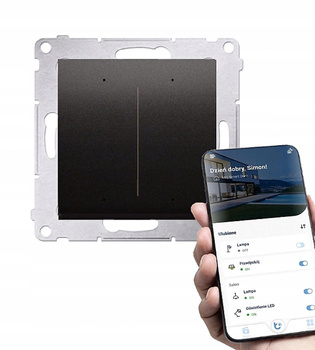 Simon 54 GO Sterownik Podwójny do Światła Sterowany Smartfonem WIFI Czarny