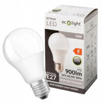 Żarówka LED Ledowa Gwint E27 10W Niskonapięciowa 24V Biała neutralna