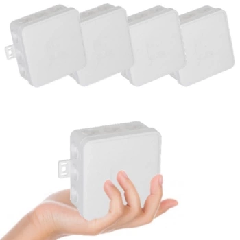 VIPLAST Puszka Natynkowa Hermetyczna Na Klik IP54 75x75x41 mm Biała 5 szt