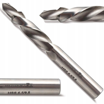 HOEGERT Wiertło Dwustopniowe Do Drewna Stal Szybkotnąca HSS 6.5 / 9.5 mm