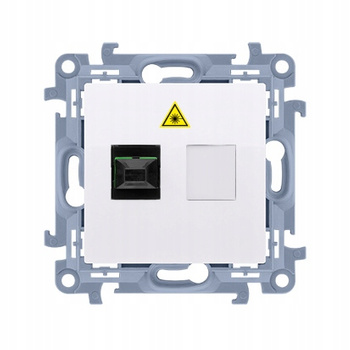 Simon 10 Gniazdo Pojedyncze Światłowodowe Optyczne Podtynkowe Białe