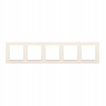 KONTAKT SIMON 10 Ramka 5-krotna Uniwersalna Pion Poziom CR5/41 Kremowa