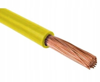 Przewód Kabel z linką giętką LgY 1x1,0mm 300/500V Żółty