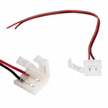 Złączka do taśmy LED SMD MONO 8mm Jednostronna z Przewodem do Taśm LED